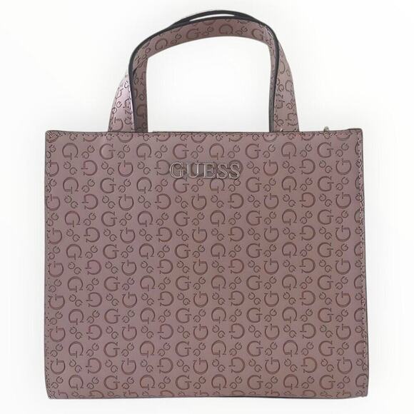 GUESS 90s Monogram Mini Tote Dusty Pink NWOT Vintage - Picture 4 of 12